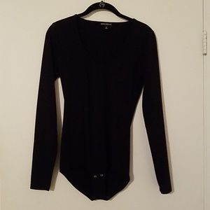 Black long sleeve bodysuit size small